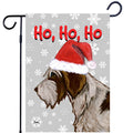 Wirehaired Pointing Griffon Ho Ho Ho Holidays Garden Flag
