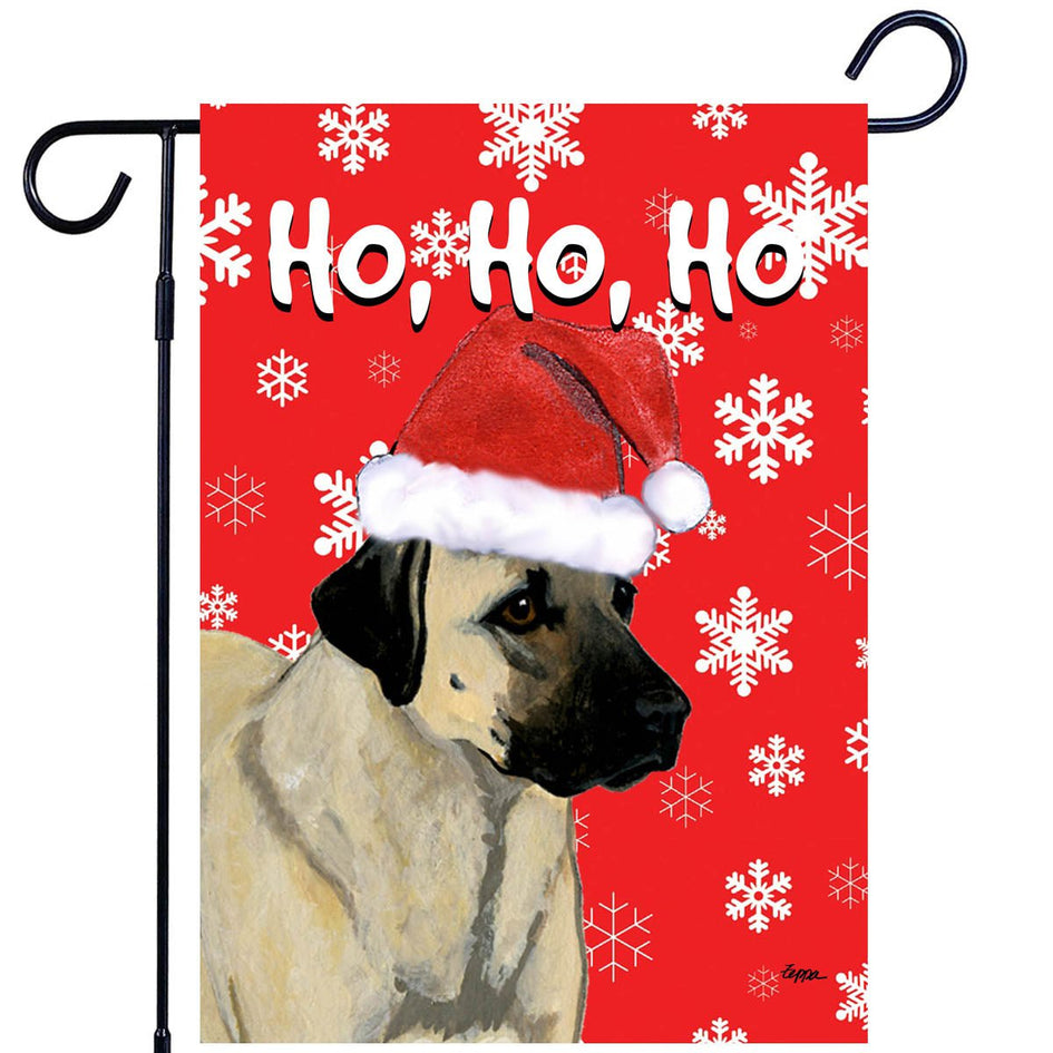 Anatolian Shepherd Ho Ho Ho Holidays Garden Flag