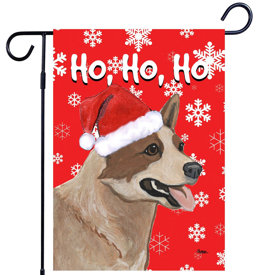 Australian Cattle Dog Ho Ho Ho Holidays Garden Flag