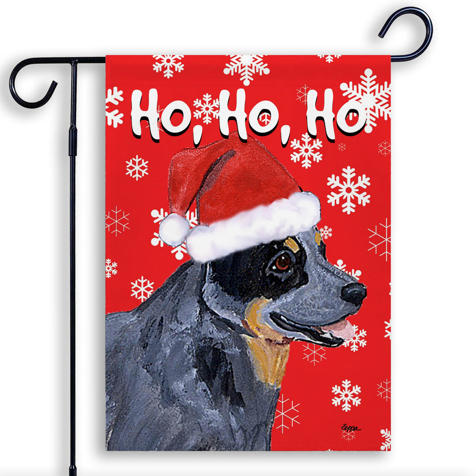 Australian Cattle Dog Ho Ho Ho Holidays Garden Flag