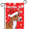 Basenji Ho Ho Ho Holidays Garden Flag