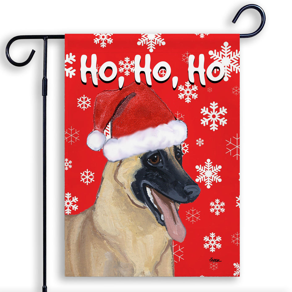 Belgian Malinois Ho Ho Ho Holidays Garden Flag