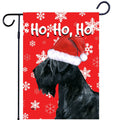 Black Russian Terrier Ho Ho Ho Holidays Garden Flag