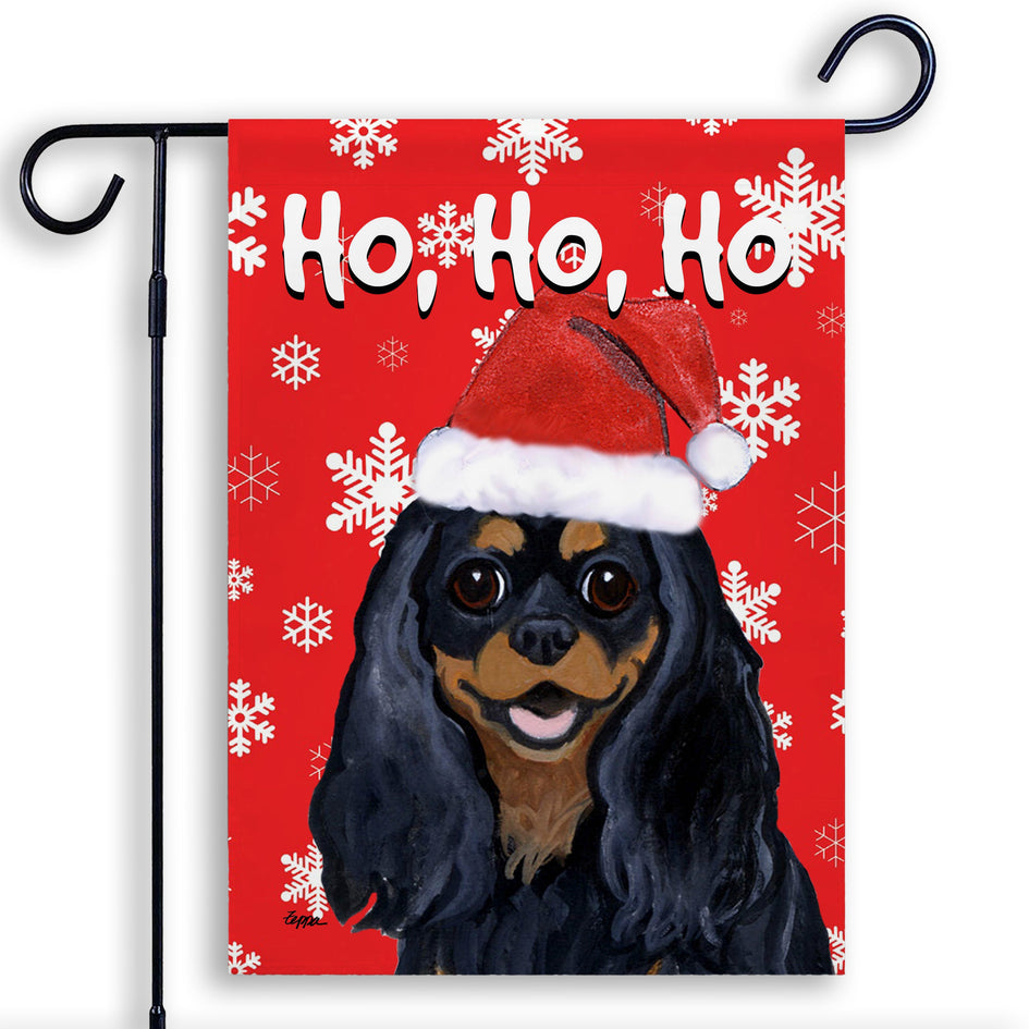 Cavalier King Charles Spaniel Ho Ho Ho Holidays Garden Flag