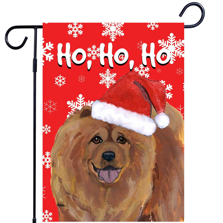 Chow Chow Ho Ho Ho Holidays Garden Flag