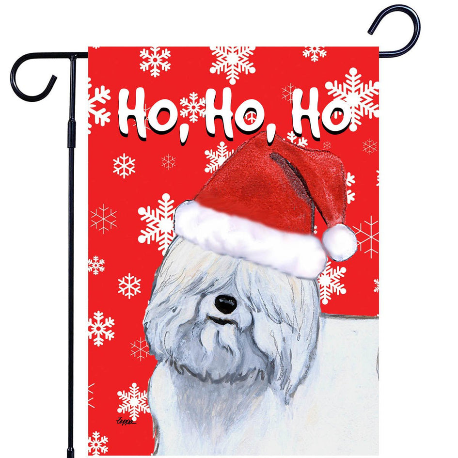 Coton de Tulear Ho Ho Ho Holidays Garden Flag