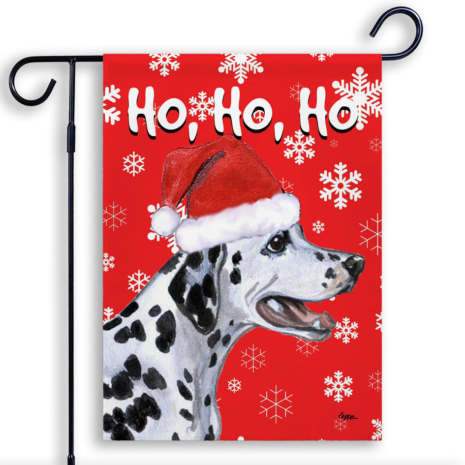 Dalmatian Ho Ho Ho Holidays Garden Flag