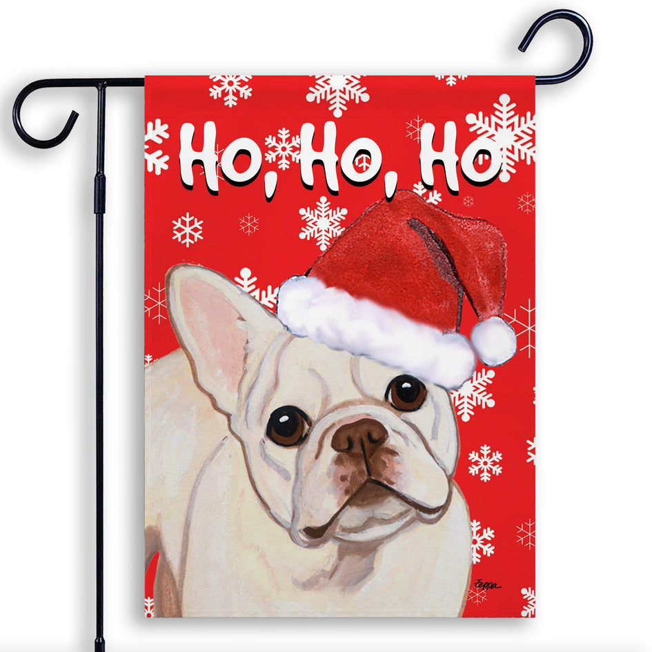 French Bulldog Ho Ho Ho Holidays Garden Flag
