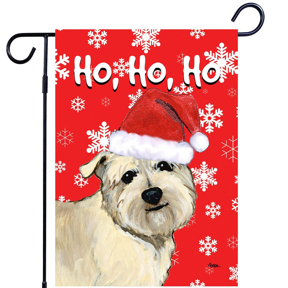 Glen of Imaal Terrier Ho Ho Ho Holidays Garden Flag