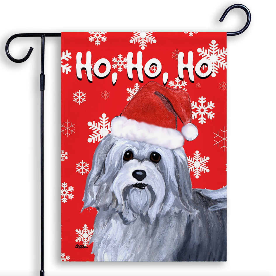 Havanese Ho Ho Ho Holidays Garden Flag