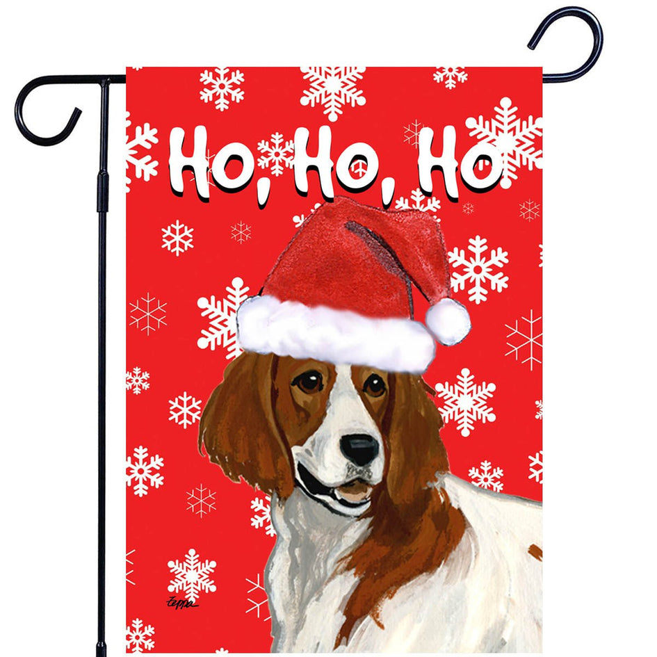 Irish Setter Ho Ho Ho Holidays Garden Flag