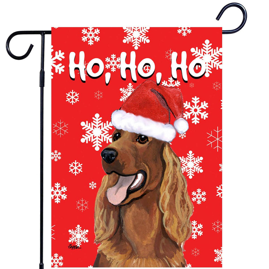 Irish Setter Ho Ho Ho Holidays Garden Flag