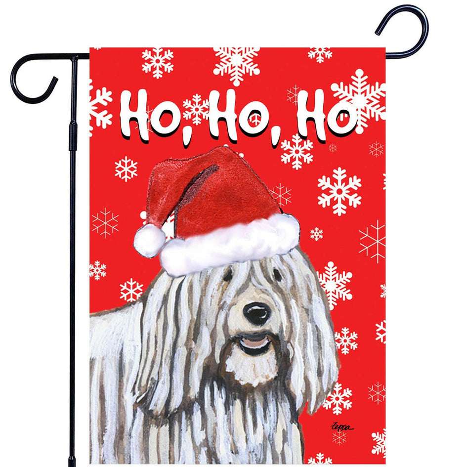 Komondor Ho Ho Ho Holidays Garden Flag
