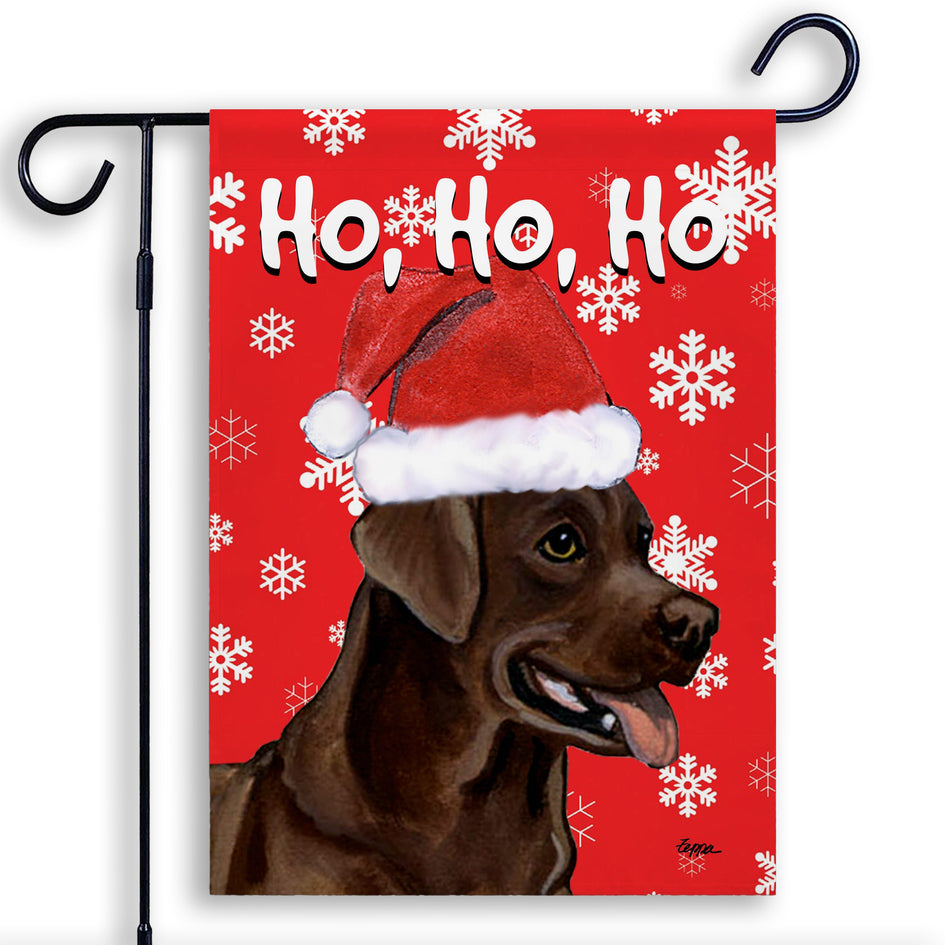 Labrador Retriever Ho Ho Ho Holidays Garden Flag