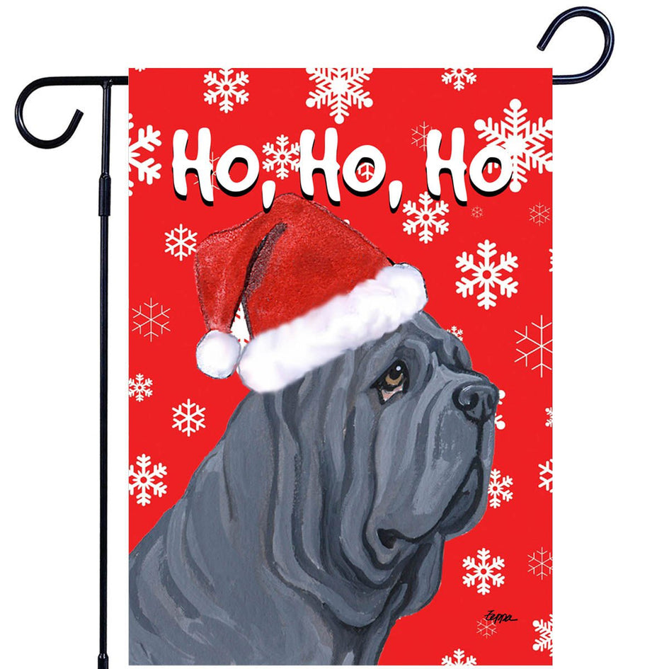 Neapolitan Mastiff Ho Ho Ho Holidays Garden Flag
