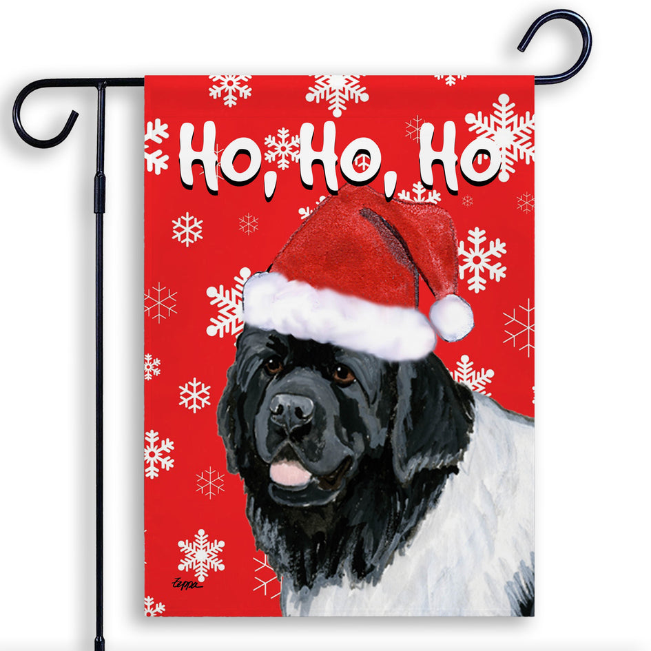 Newfoundland Ho Ho Ho Holidays Garden Flag