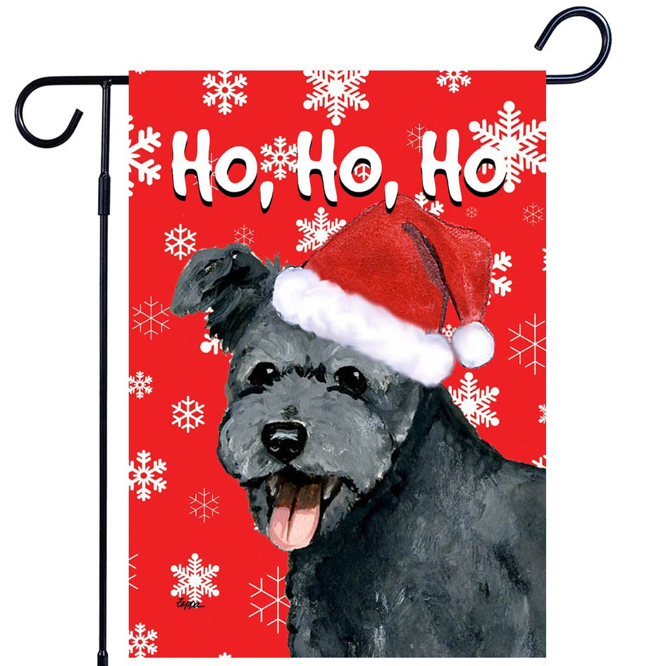 Pumi Ho Ho Ho Holidays Garden Flag