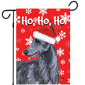 Scottish Deerhound Ho Ho Ho Holidays Garden Flag