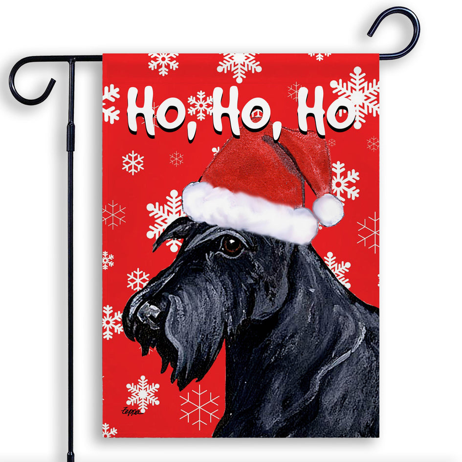 Scottish Terrier Ho Ho Ho Holidays Garden Flag