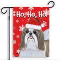 Shih Tzu Ho Ho Ho Holidays Garden Flag