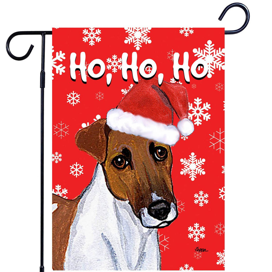 Smooth Fox Terrier Ho Ho Ho Holidays Garden Flag