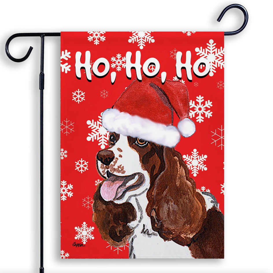 English Springer Spaniel Ho Ho Ho Holidays Garden Flag