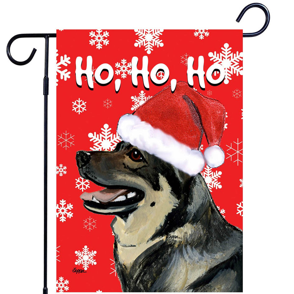 Swedish Vallhund Ho Ho Ho Holidays Garden Flag