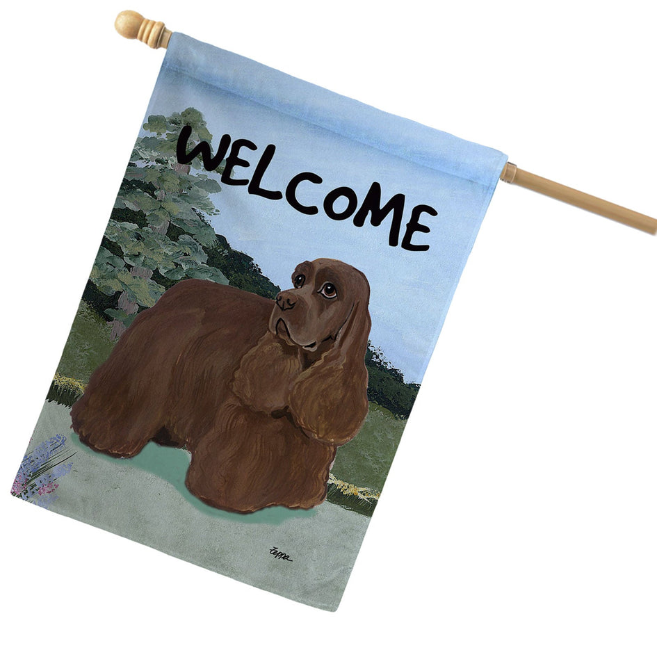 Cocker Spaniel House Flag