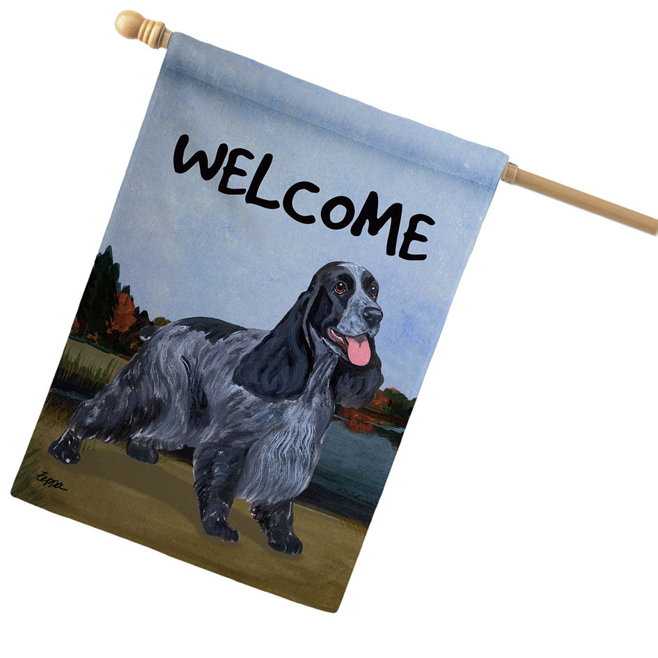 English Cocker Spaniel  House Flag