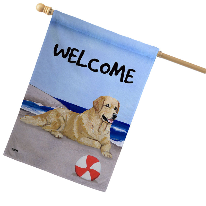 Golden Retriever House Flag