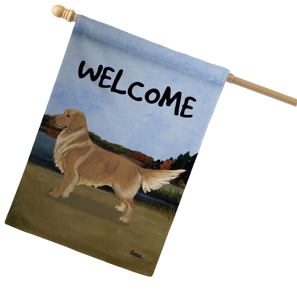 Golden Retriever House Flag