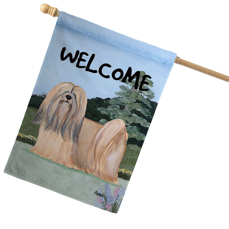 Lhasa Apso House Flag