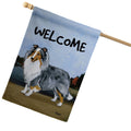 Shetland Sheepdog House Flag