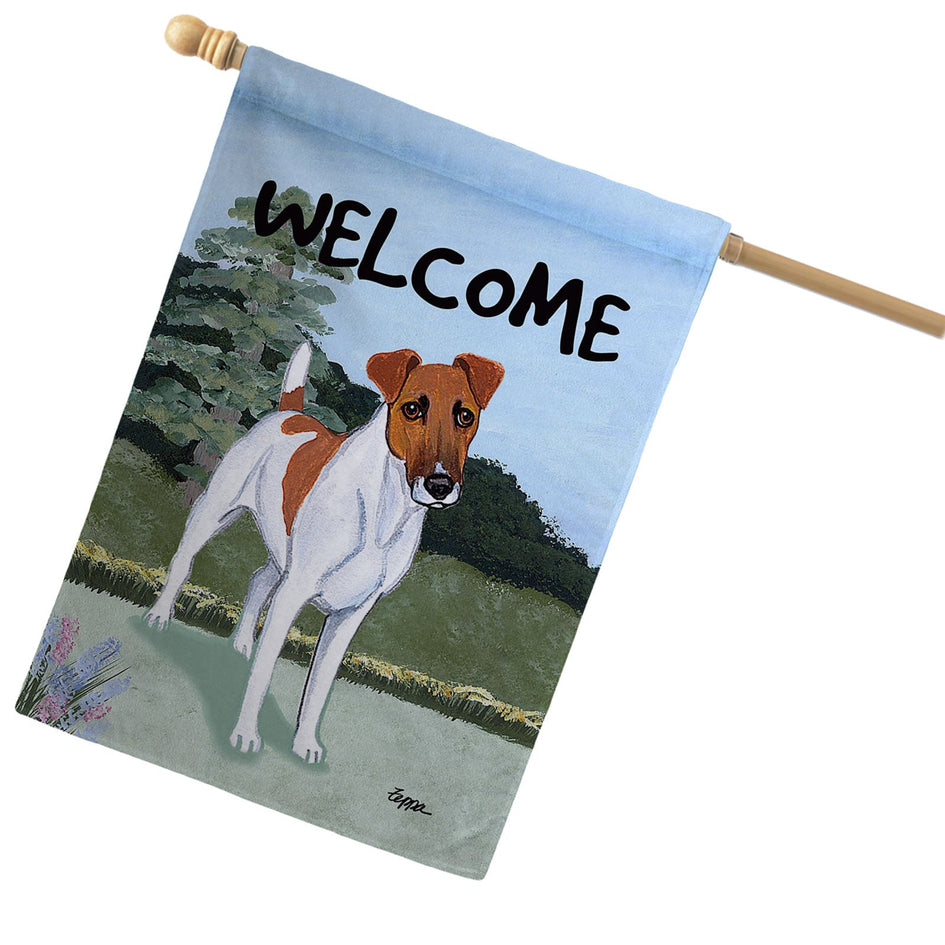 Smooth Fox Terrier House Flag