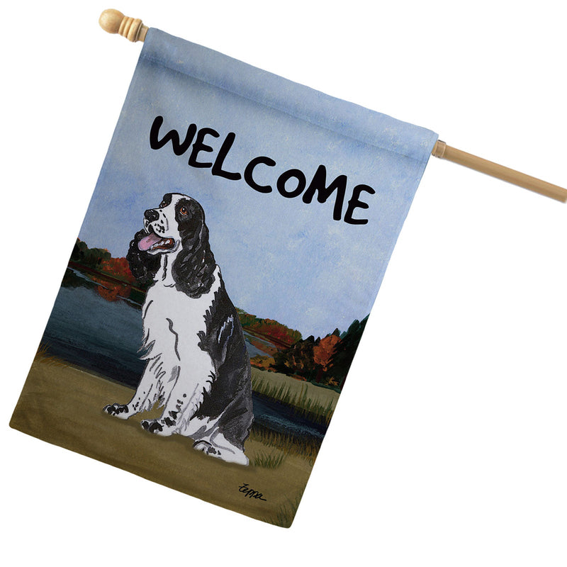 Springer Spaniel House Flag
