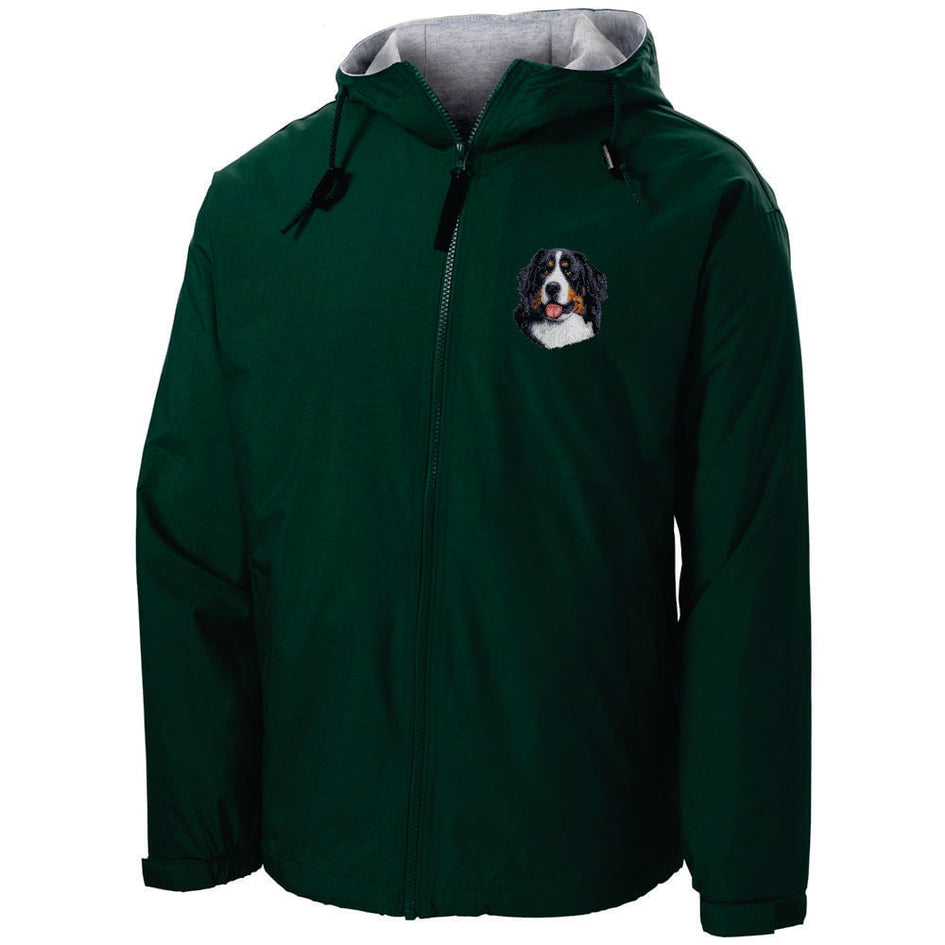 Bernese Mountain Dog Embroidered Hooded Jacket