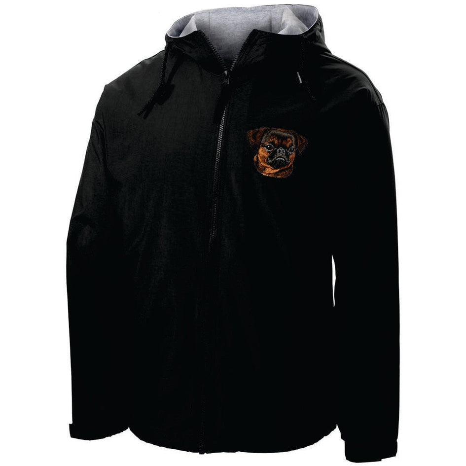 Brussels Griffon Embroidered Hooded Jacket