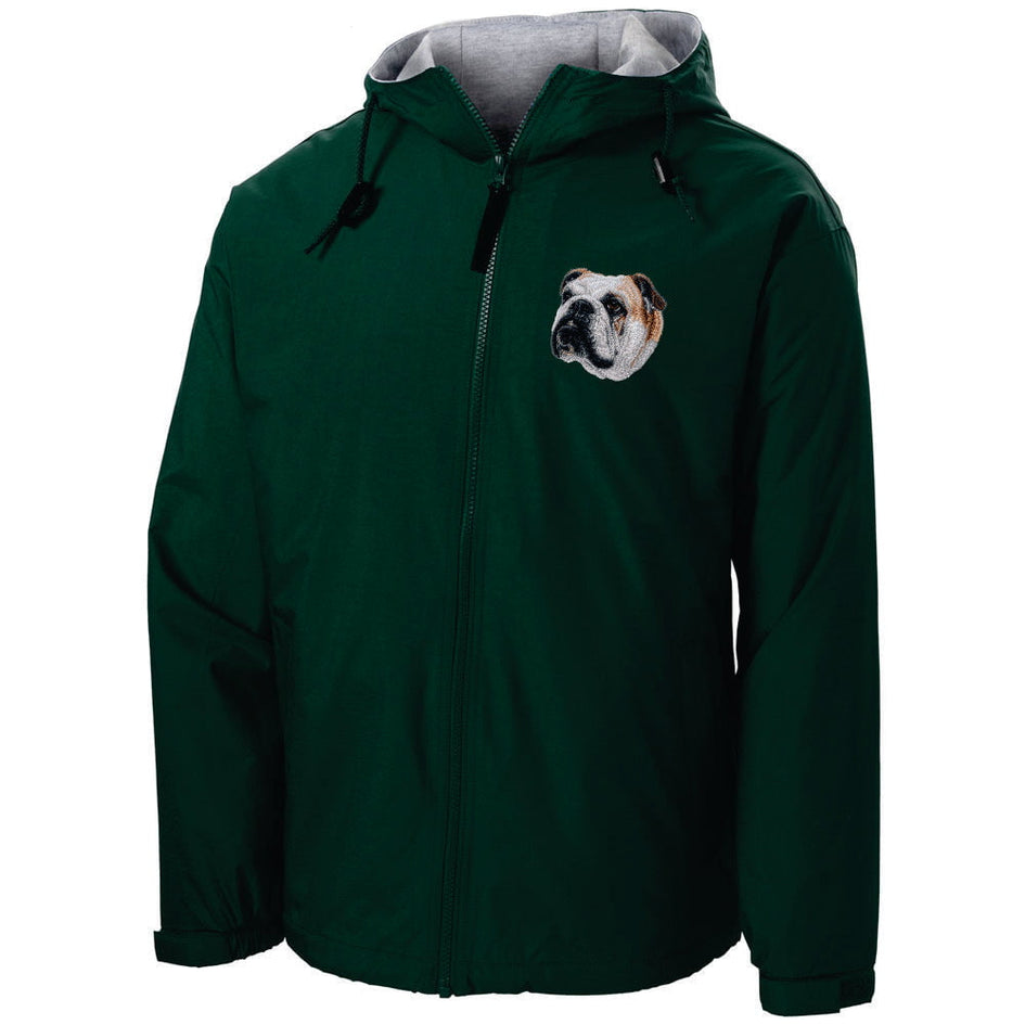 Bulldog Embroidered Hooded Jacket
