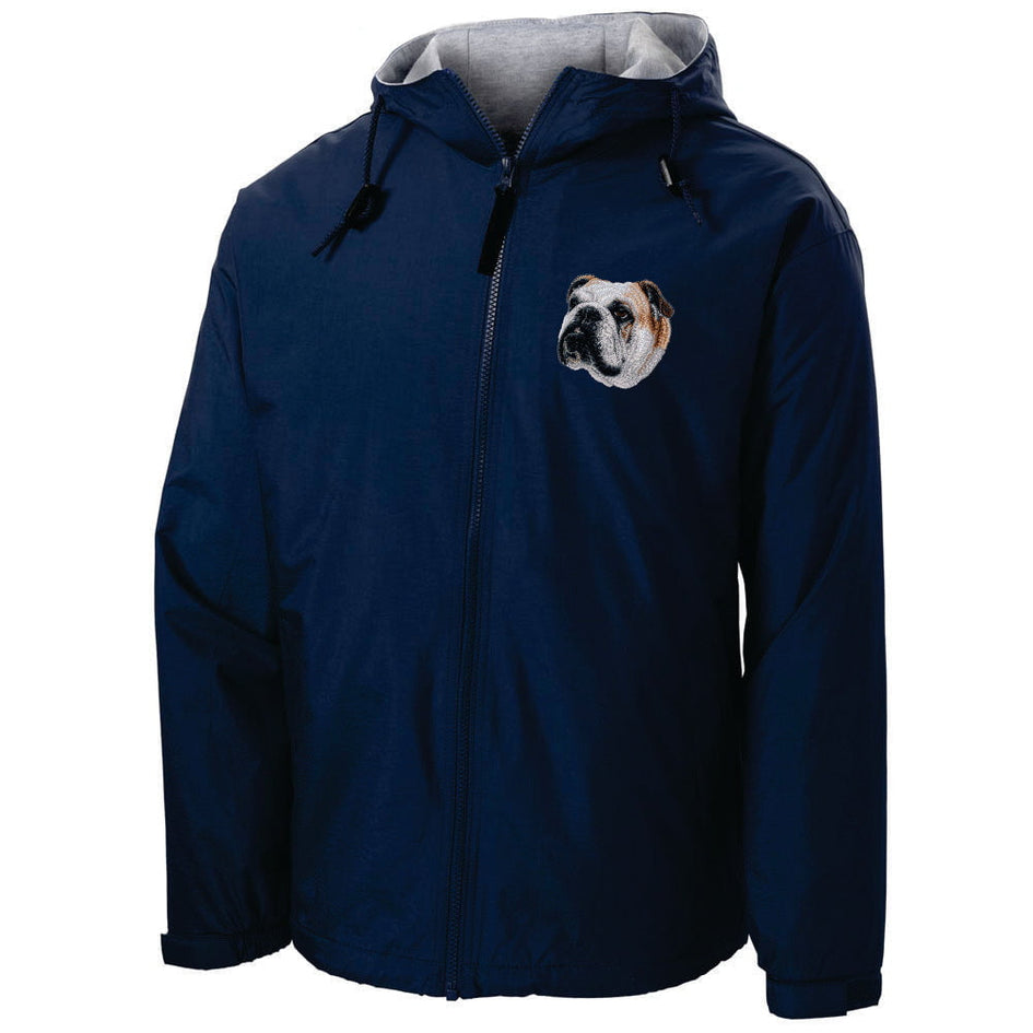 Bulldog Embroidered Hooded Jacket