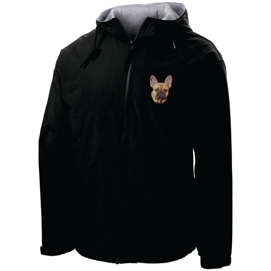 French Bulldog Embroidered Hooded Jacket