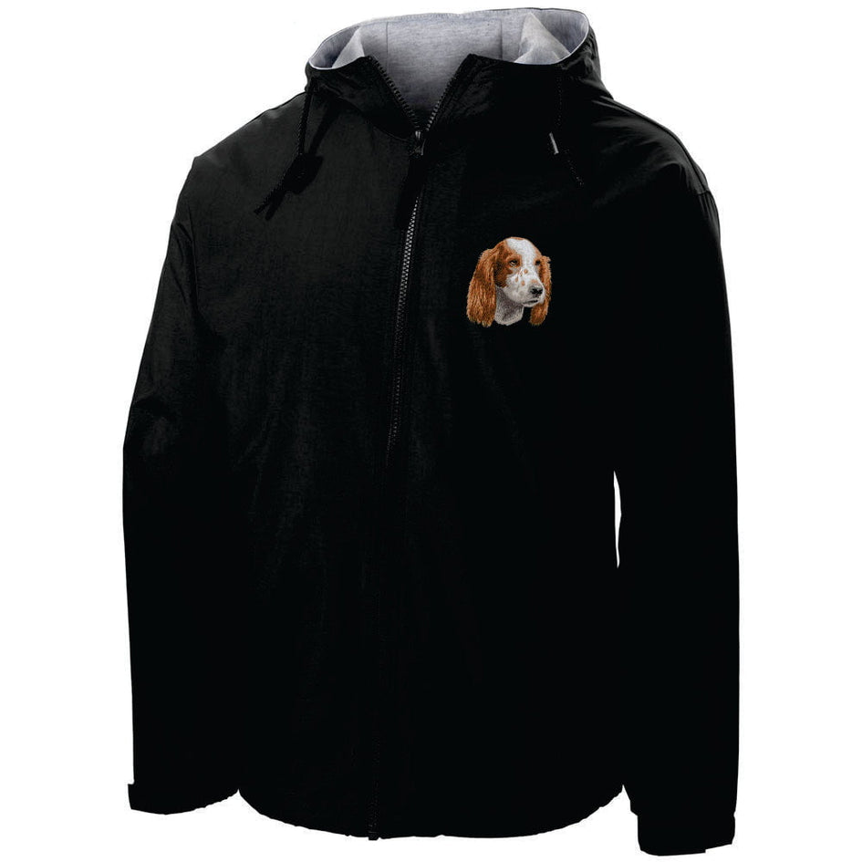 Irish Red & White Setter Embroidered Hooded Jacket