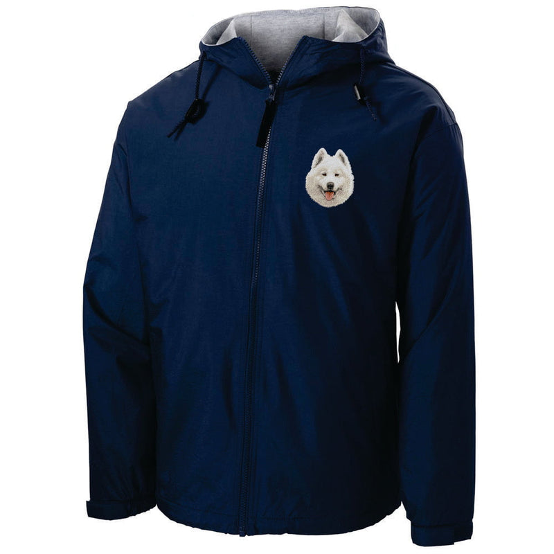 Samoyed Embroidered Hooded Jacket