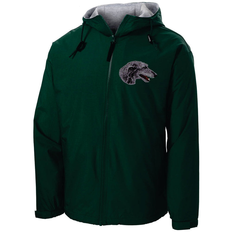 Scottish Deerhound Embroidered Hooded Jacket