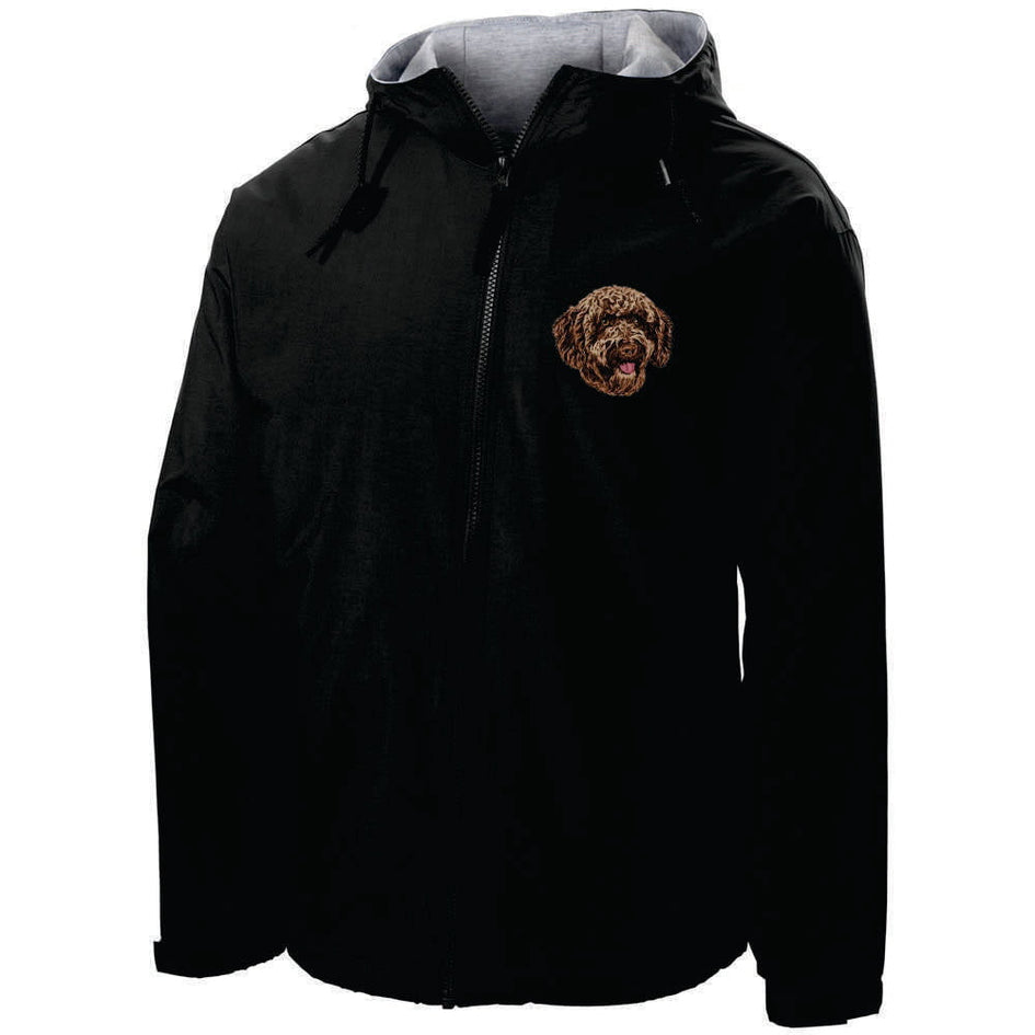 Spanish Water Dog Embroidered Hooded Jacket