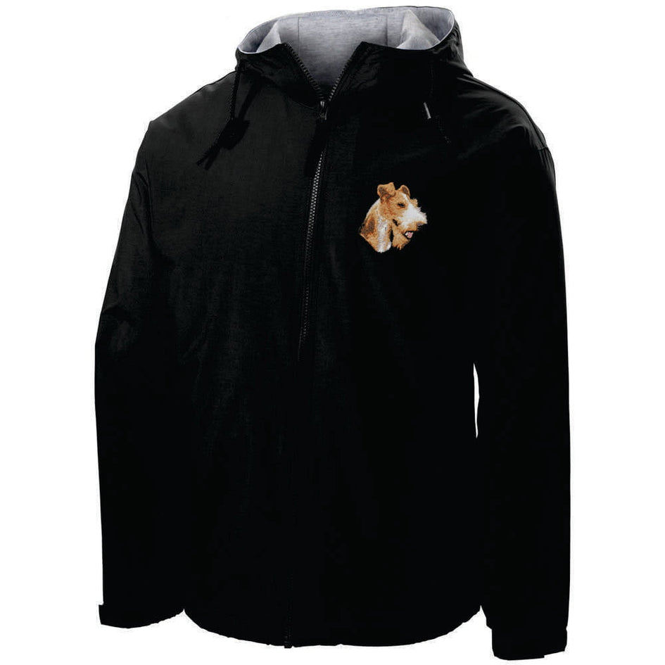 Wire Fox Terrier Embroidered Hooded Jacket