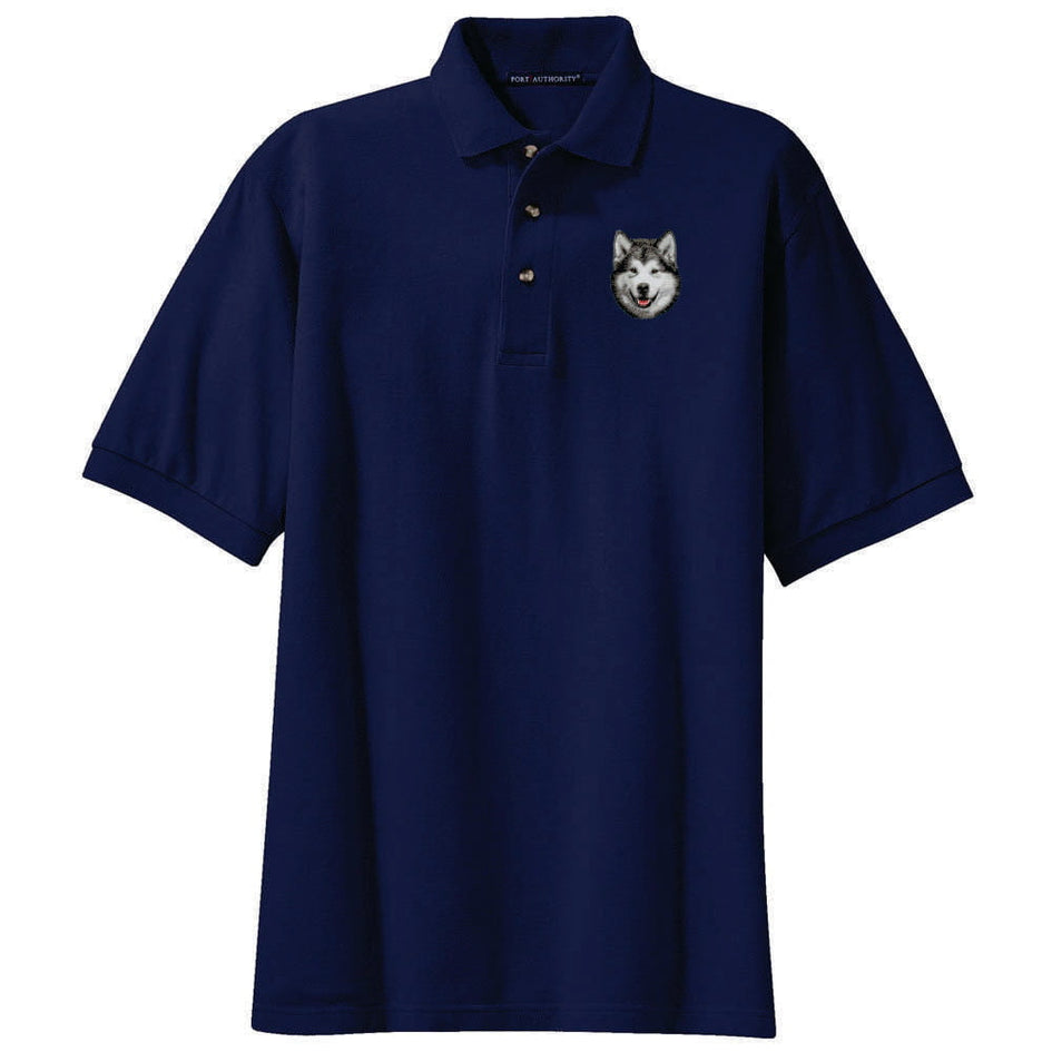 Alaskan Malamute Embroidered Polo Shirt