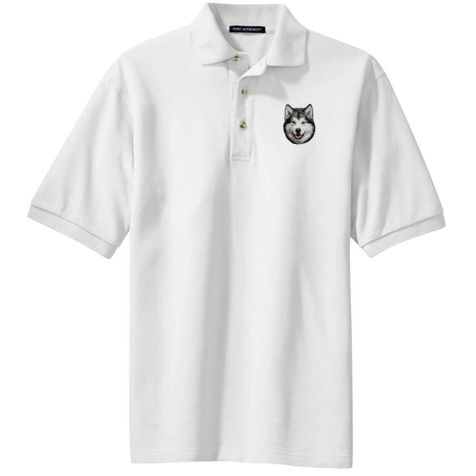 Alaskan Malamute Embroidered Polo Shirt