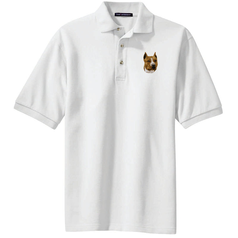American Staffordshire Terrier Embroidered Polo Shirt