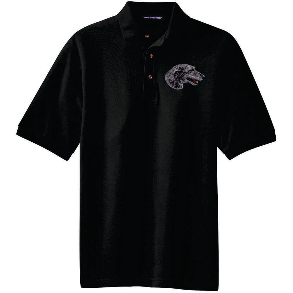 Scottish Deerhound Embroidered Polo Shirt