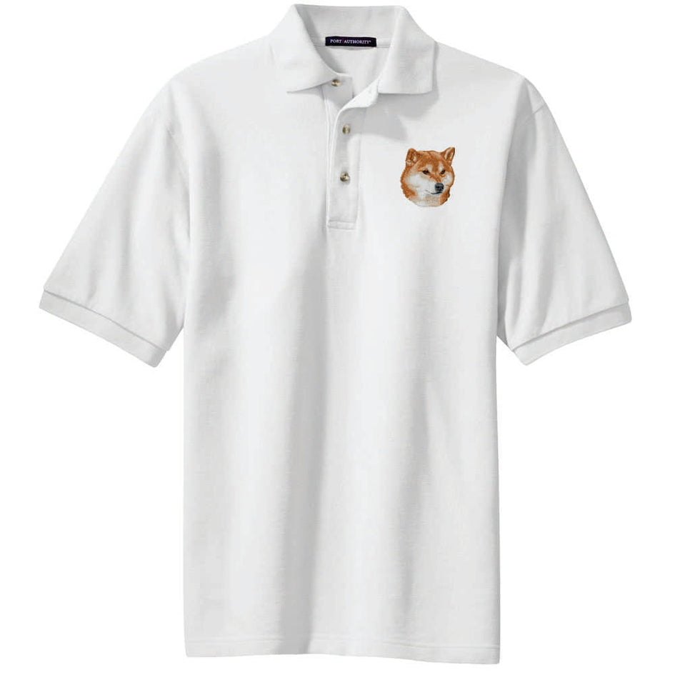 Shiba Inu Embroidered Polo Shirt